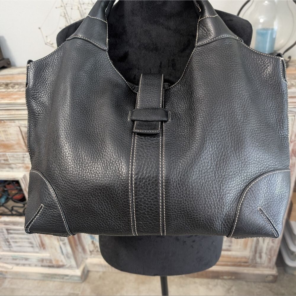 Ann Taylor Leather Hobo/Satchel, Black Large, Vintage
